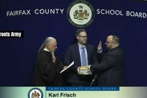 WATCH: Virginia School Board Member Sworn In on Stack of Five Controversial LGBTQ Books Instead of the Bible