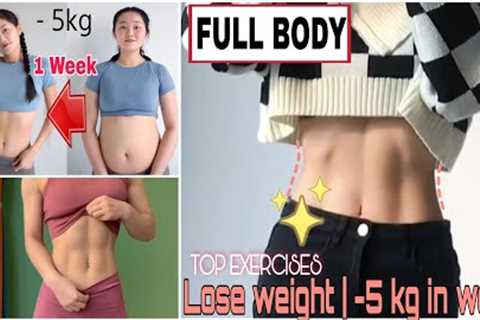 Top Exercises For Girls | Lose Weight Full Body | Do Every Day - Lose 5kg in Week