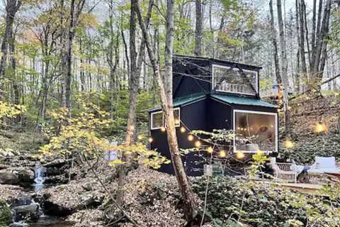 A couple turned an 'uninhabitable' cabin in upstate New York into a dreamy Airbnb rental. See the before-and-after photos.