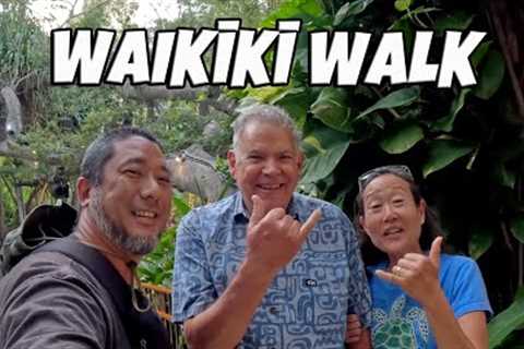 Waikiki Walk Royal Hawaiian Center &amp; Duty Free Shop It's Still Decorated for Holiday Oahu Hawaii