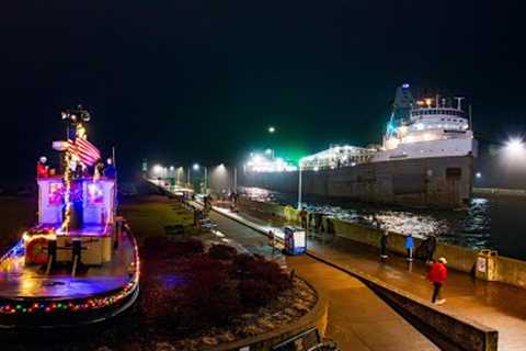 A late Christmas Present Arrival for the Boatnerds! The Rarely seen in Duluth Saginaw Arrival!