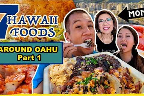 ULTIMATE ALL AROUND OAHU FOOD TOUR - 7 Hawaii's Best Diverse Flavors (And Special Guest Mom) PART 1