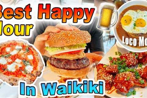 BEST Happy Hour deals in Waikiki🍻 Hawaii 2023 (Oahu cheap eats)｜beers, Pizza, Burger, Loco Moco