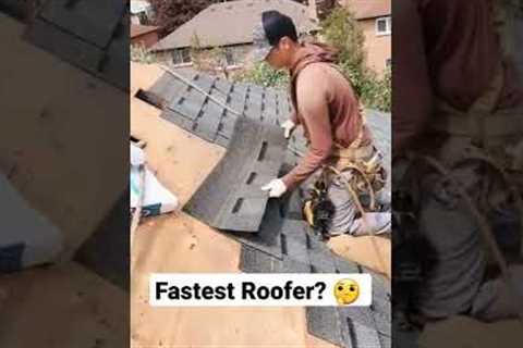 Fastest Roofer? 🤔 #shorts #tools #roofershelper #roof #roofer #roofing