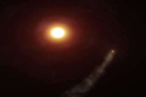A giant, boiling, shrinking planet has a tail stretching 350,000 miles into space, astronomers discover