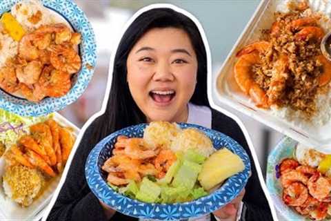 Trying EVERY SHRIMP TRUCK on OAHU HAWAII! 🦐 (giovanni's, romy's, fumi's &amp; more)