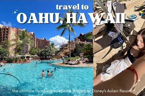 flying first class to hawaii 🌺 disney's aulani resort 🌴 ocean view three bedroom villa room tour!