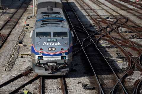 A student was trapped inside an empty Amtrak train after she fell asleep during the ride and missed her stop