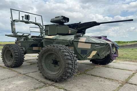 Video appears to show Ukraine's new 'Ironclad' drone vehicle machine-gunning a Russian outpost 