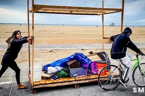 Gettin' Out of Dodge: Daisy Wheels Her Tiny Home from Venice to Santa Monica