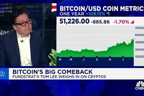 Bitcoin could get as high as $150,000 this year, says Fundstrat's Tom Lee