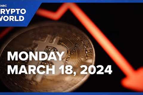 Bitcoin slips further below $68,000, adding to weekend losses