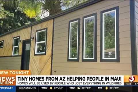 Goodyear company delivers tiny homes to Maui wildfire victims
