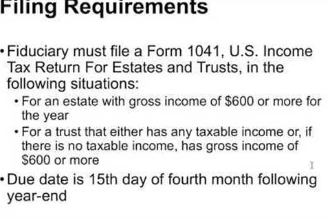 Introduction to Income Tax of Trusts &amp; Estates