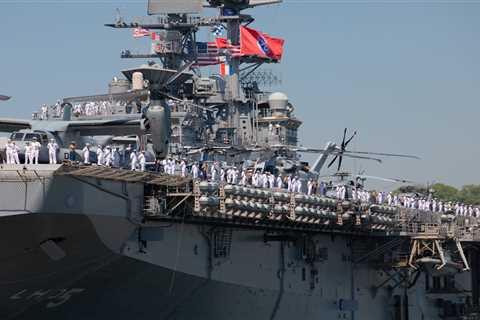 US assault ship USS Bataan raced at 'best speed' into the Red Sea fight ready to 'punch somebody in the face' if needed, top officers say