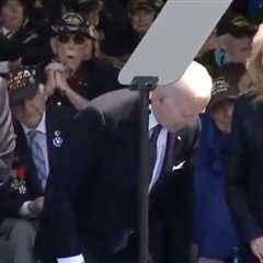 HUMILIATION: Biden Almost Collapses at D-Day Celebrations… “Is He Downloading in His Diaper?” (VIDEO)