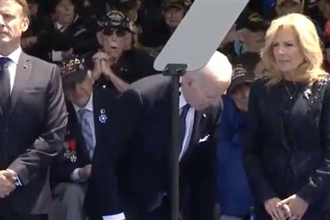 HUMILIATION: Biden Almost Collapses at D-Day Celebrations… “Is He Downloading in His Diaper?” (VIDEO)