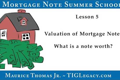 Valuation of Mortgage Notes ~ Note Investing Summer School Lesson 5