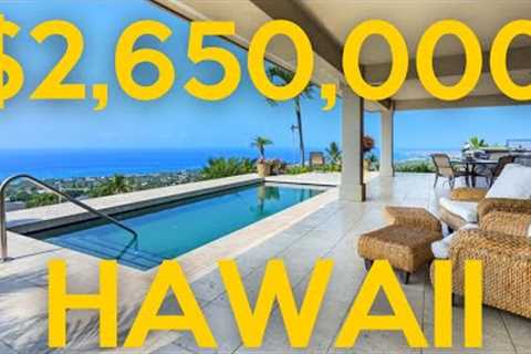 Inside a $2,650,000 Hawaii real estate property with amazing ocean views and custom woodcraft
