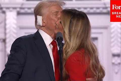 HAPPENING NOW: Trump's Wife Melania And Family Join Him Onstage At The RNC After He Wraps Up Speech