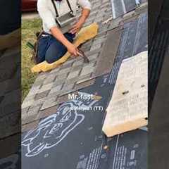 Hand-nailing shingles! 💪 #shorts #roof #roofer #roofing #roofershelper #roofero