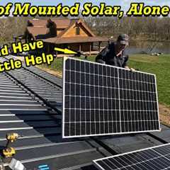 Installing Solar Panels on our Workshop Roof.  Snap-N-Rack Roof Mount with 7.36 Kilowatts of Solar