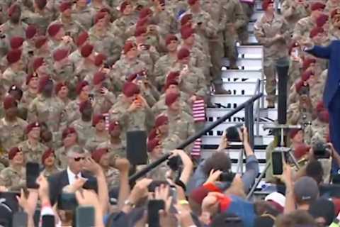 (VIDEO) President Trump Opens Fort Bragg Speech With Fire! Troops Boo Biden Regime for Changing Name of Famed Military Base