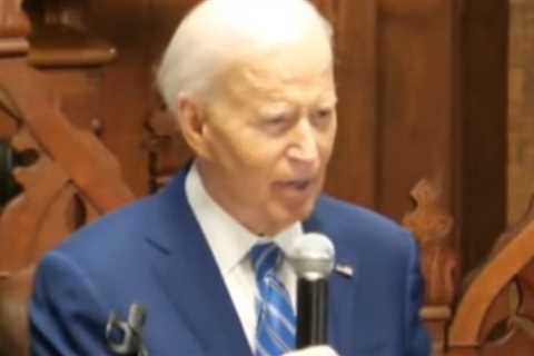 Biden Panders to Blacks, Heavily Slurs, Has Insane Outburst of Anger During Visit to Black Church on Juneteenth (VIDEO)