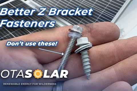 Better RV Solar Panels Z Bracket Fasteners