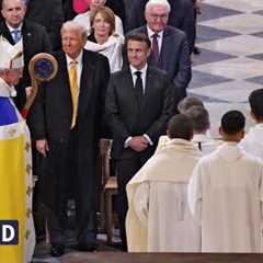 Notre Dame’s ceremonial reopening also marks Trump’s return to the world stage