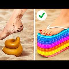SUMMER HACKS FOR YOUR NEXT BEACH TRIP! Genius DIY Ideas & Fun Tips by 123 GO!