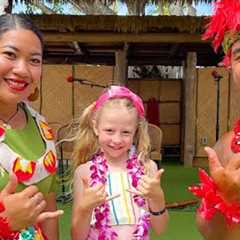 Nastya and Dad take a family trip to Hawaii
