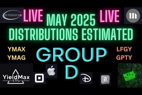 YieldMax May 2025 Group D Distribution Estimated for MSTY, SMCY, APLY, AMZY, &amp; YMAX/YMAG LIVE!