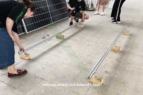 L foot solar mounting system demo by Solaracks #solarmounting #solarracking #Besupported #EPC