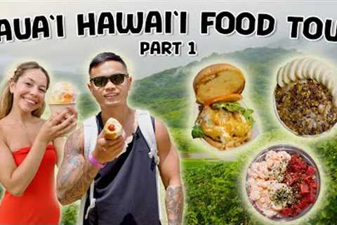 WHAT TO EAT IN KAUAI |  Hawaii Food Tour & Travel in 2024 Vlog