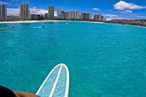 One wave at Waikiki July 16th | Massive Tahiti Swell hits O'ahu POV Surf.