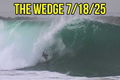 FRIDAY SWELL CONTINUES & PUMPING at THE WEDGE! (July 18th 2025 RAW Video)