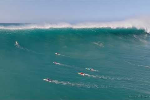 Surfing Massive Waves Waimea Bay (Jan 22, 2023)  4K