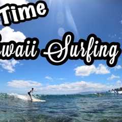 🏄‍♀️ Surfing Lesson in Hawaii | My First Time Surfing | Kid Surfing