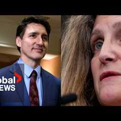 Trudeau speaks after Canada's Deputy PM Chrystia Freeland resigns | LIVE