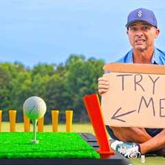 Asking Random Golfers to Test the Launch Deck Golf Training Aid!