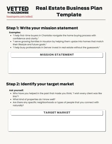 8 steps to creating a real estate business plan (+ free template)