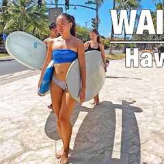 WALKING TOUR Waikiki Streets and Beaches ☀️ HAWAII PEOPLE #walkingtour #hawaii #travelvlog