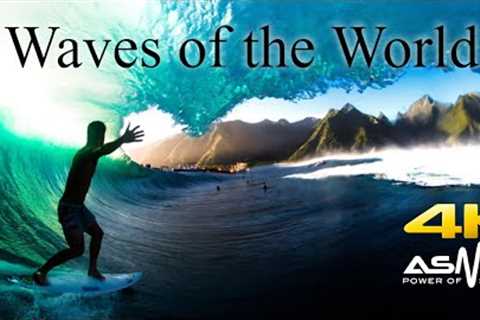 🔴 (ASMR) Waves of the World/Surfing🌊 - Hawaii, Teahupo'o - 10 Hour Loop for Stores