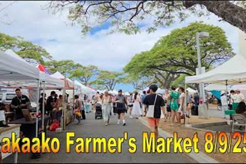 4K Kakaako Farmer's Market on 8/9/25 in Honolulu, Oahu, Hawaii