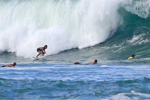 HUGE Ala Moana BOWLS 😱💣☄️Biggest CLEAN-UP SET I've seen on a BIG BOWLS 8/9/25 Massive Waikiki 8am