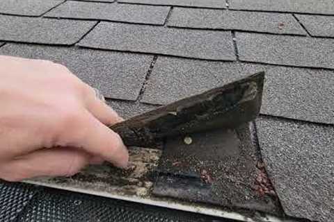 Roof leaking behind gutter into the Soffit