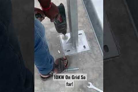 10KW On Grid Structural fitting #solar#solarpanels#solarenergy#solarpower#renewableenergy#gogreen 💡