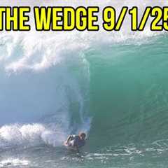 INSANE Labor Day Swell at The Wedge!!! (September 1st 2025 RAW Video)