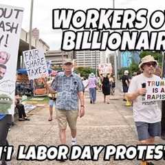 Hawaii Labor Day Protest 2025 at Hawaii State Capital | Workers Over Billionaires | Hawaii Walk |